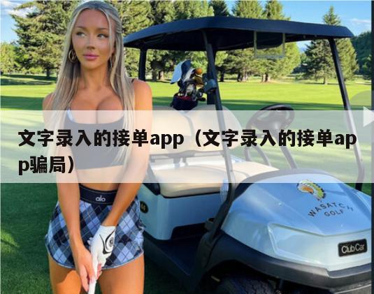 文字录入的接单app（文字录入的接单app骗局）