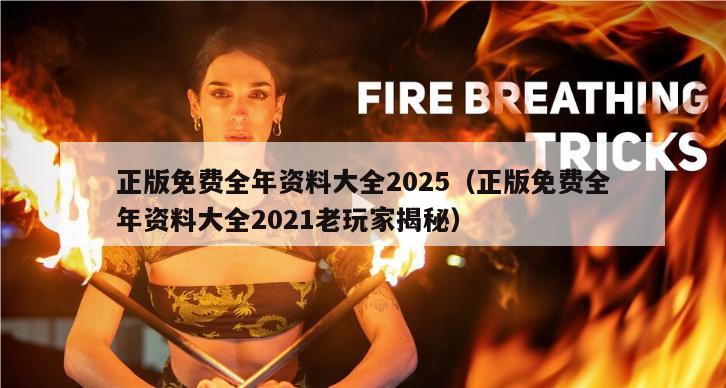 正版免费全年资料大全2025（正版免费全年资料大全2021老玩家揭秘）