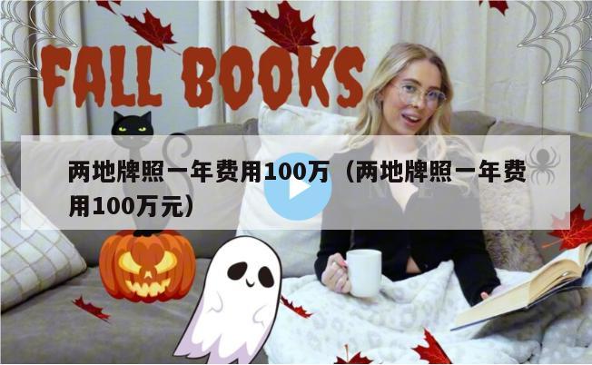 两地牌照一年费用100万（两地牌照一年费用100万元）