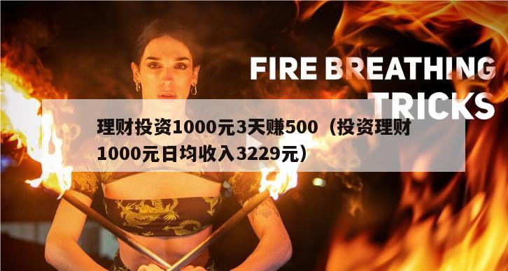 理财投资1000元3天赚500（投资理财1000元日均收入3229元）